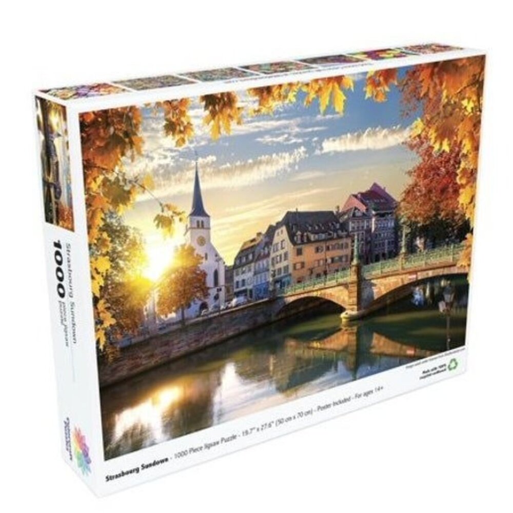 Strasbourg Sundown 1000 Piece Jigsaw Puzzle 18.9" X 27.6"